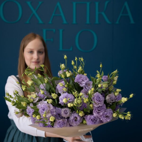 Букет из Эустомы, (15 Шт): "Лавандовая свежесть в каждом лепестке"