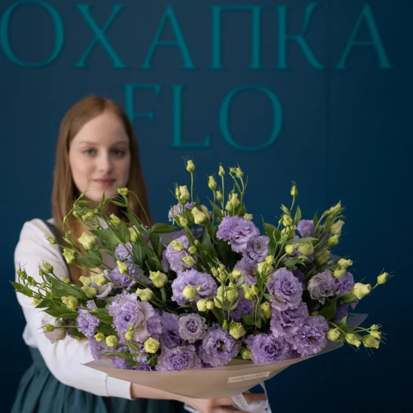 Букет из Эустомы лавандовой 15 штук. Купить