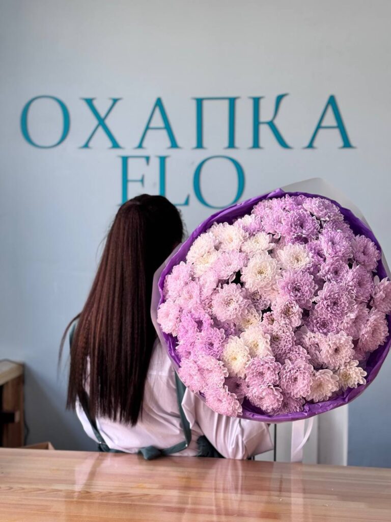 Букет из хризантем фиолетовых 7-15 штук. Купить
