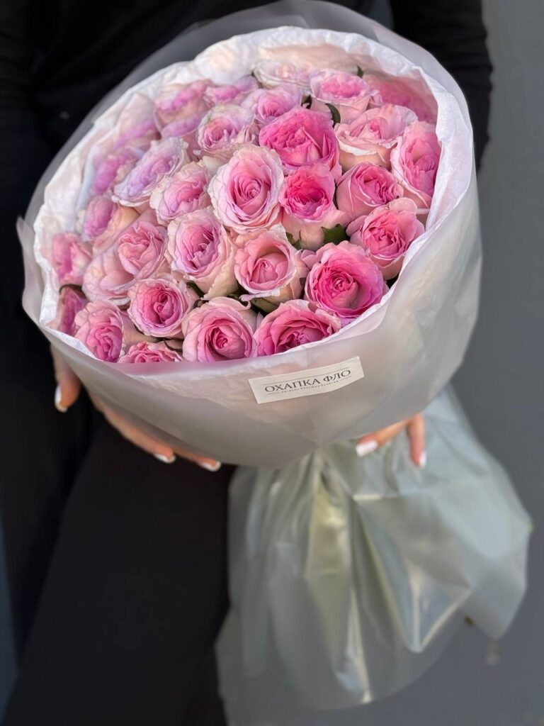 Букет розовых роз 41 шт. 50 "Нежность"