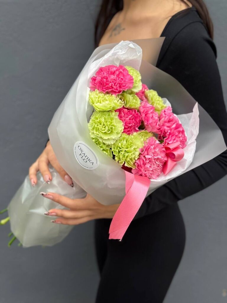 Букет диантусов, 15шт, микс